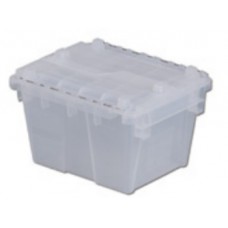 LEWISbins FP06CL Clear FliPak Attached Lid Container 