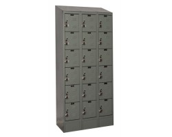 Hallowell URB3258-6ASB Ready Built Premium Steel Lockers