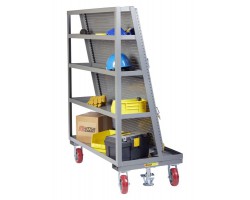 Little Giant Pegboard with Back Shelf Storage Cart -AFPBS2460-6PYFL