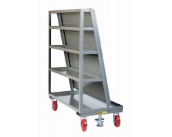 Little Giant Pegboard with Back Shelf Storage Cart -AFPBS2436-6PYFL