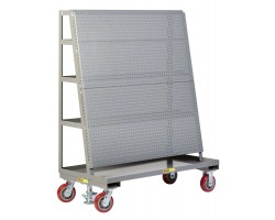 Little Giant Pegboard with Back Shelf Storage Cart -AFPBS2460-6PYFL