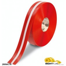 Mighty Line 2RRWCTR Industrial Red-White Striped Safety Floor Tape