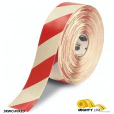 Mighty Line 3RWCHVRED Safety Diagonal Floor Tape