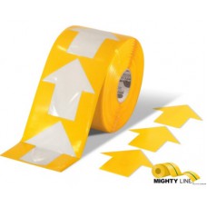 Mighty Line 6ARY Pop-Out Solid Safety Yellow Floor Arrows