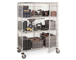 Metro Chrome Plated Wire Security Cart - SEC53DC