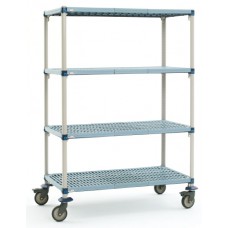 MetroMax Q 4-Shelf Industrial Plastic Mobile Cart - Q556EG3 