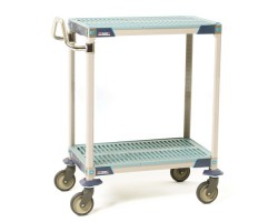 MetroMax - 2-Shelf Plastic Mobile Lab Utility Cart - MQUC2436G-25