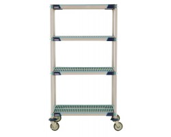 MetroMax I 4-Shelf Open Grid Plastic Shelves Cart - X1854EGX3