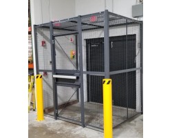 WireCrafters 2-Walls Dock Door Drivers Security Cage - MT2-74HD