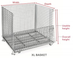 WWMH WorldTainer Wire Mesh Medium Containers