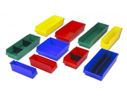 LEWISBins SB1211-4 Hopper Front Plastic Shelf Bins - 12 per Carton