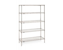 Metro 5-Shelf Stainless Steel Wire Shelving Unit- 184274NS5