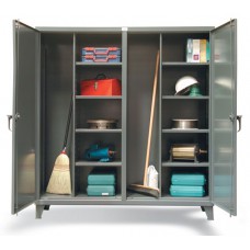 Strong Hold Double Shift Janitorial Supply Cabinet - 66-DSBC-248