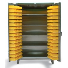 Strong Hold Stainless 4-Shelf Bin Storage Cabinet - 36-BS-244-SS 