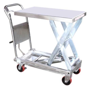 stainless scissors lift carts
