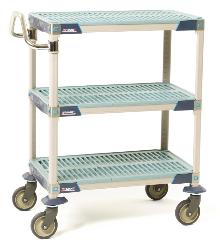 Metro MetroMax Carts with 3 Polymer Shelves Utility Cart 