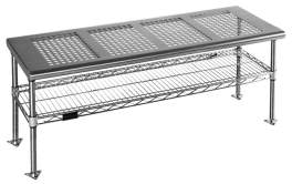 Eagle Group Perforated Top Stainless Steel Gowning Bench