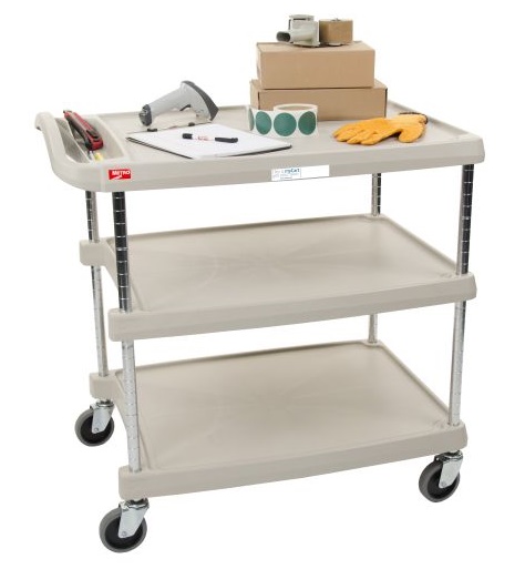 MetroMax Q 2-Shelf and 3-Shelf Industrial Plastic Shelving Utility Carts -  Metro