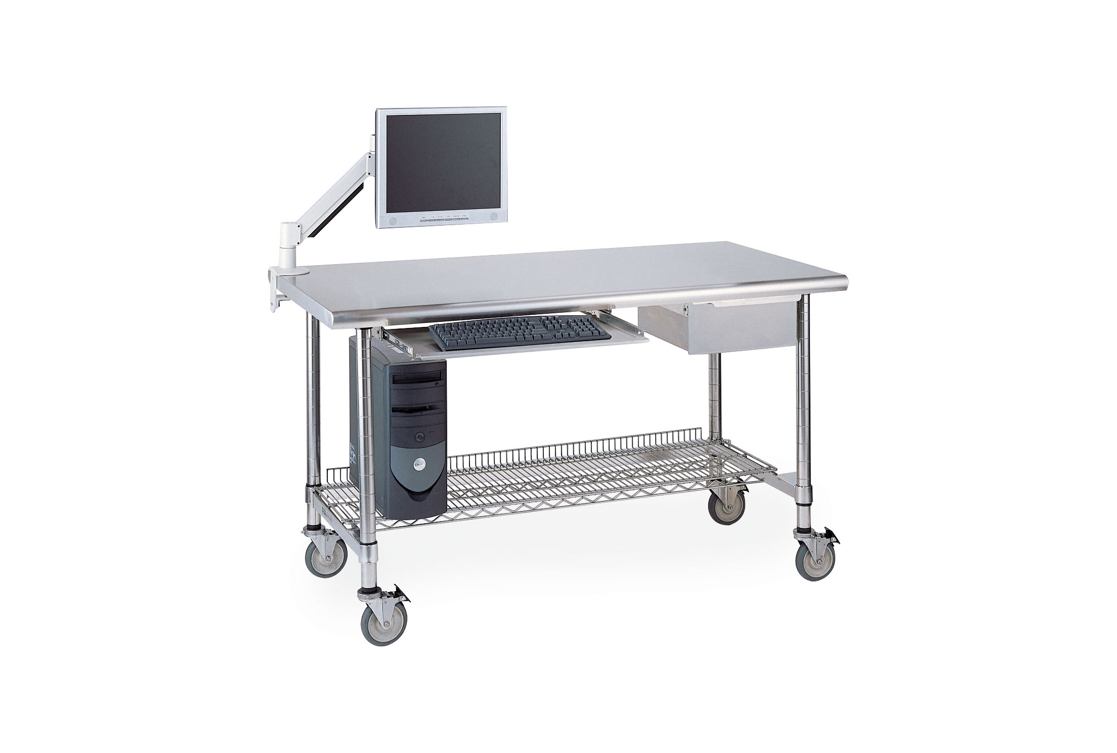 Metro 3-Sided Frame Stainless Cleanroom Bench