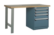 rousseau r5wh5-2007 work bench, tech station, machine shop workbench, modular drawer work bench