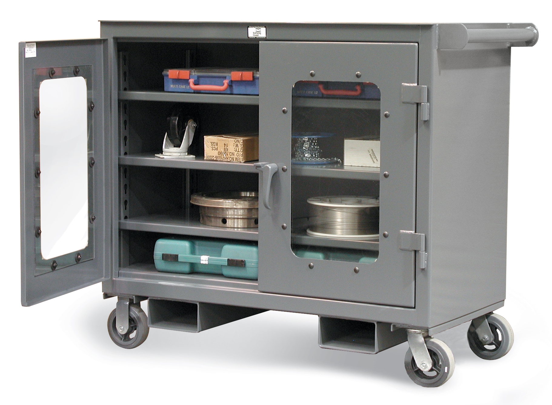 Strong Hold Visible Mobile Tool Storage Cart 