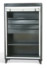 Strong Hold Roll Up Door Cabinet with Drawers