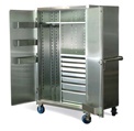 Strong Hold Stainless Steel Mobile Wardrobe Cabinet